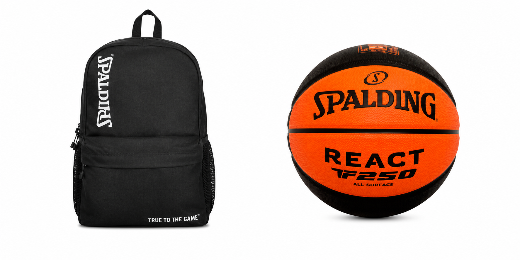 KIT MOCHILA PRISMA NEGRA + BALÓN BASKETBALL TF250 SPALDING