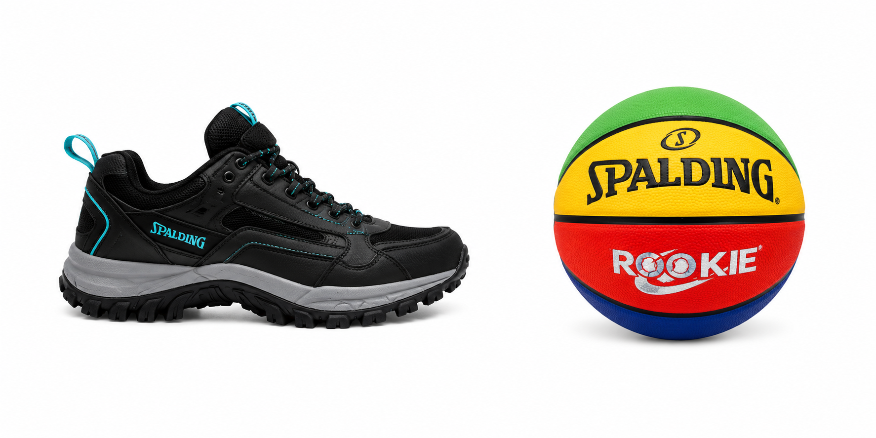 KIT ZAPATILLAS OUTDOOR AKON + BALÓN BASKETBALL ROOKIE T4 SPALDING