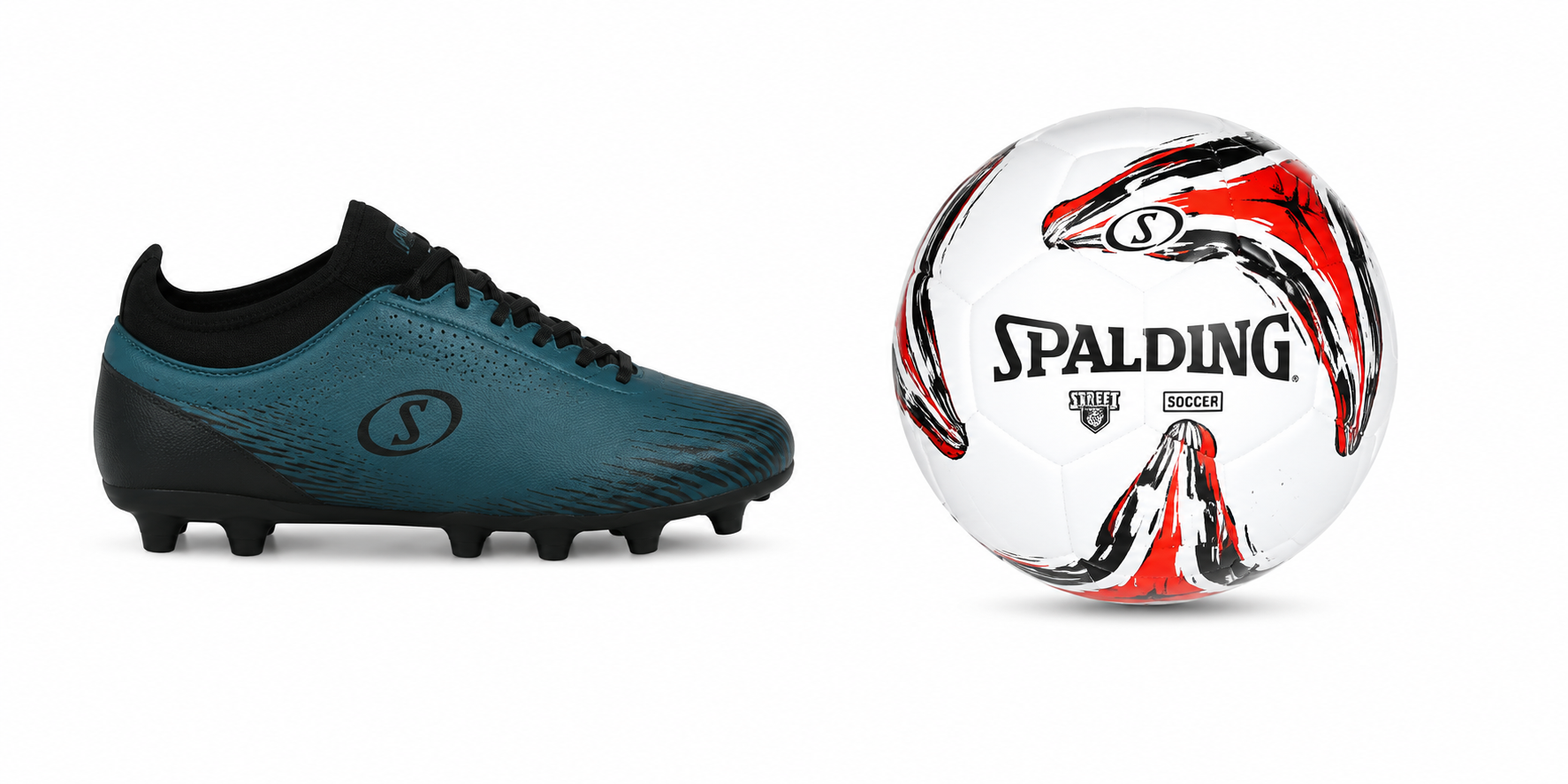 KIT ZAPATILLAS FÚTBOL PLAYER + BALÓN FÚTBOL TF100 SPALDING
