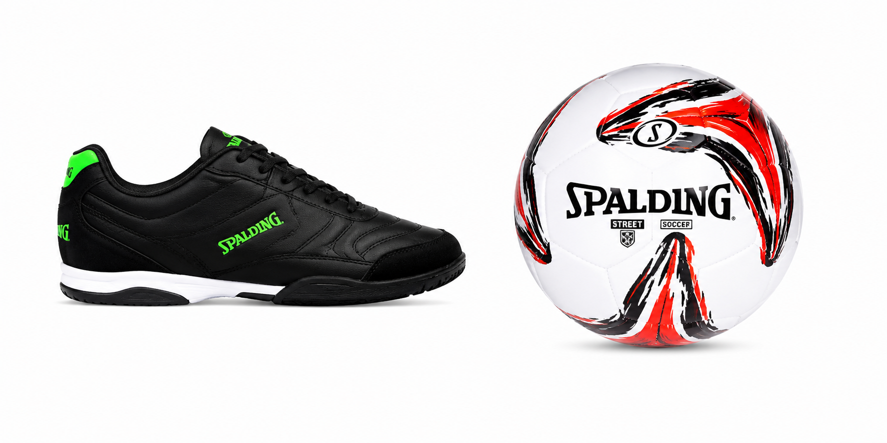 KIT ZAPATILLAS BABY FÚTBOL VERDE + BALÓN FÚTBOL TF100 SPALDING