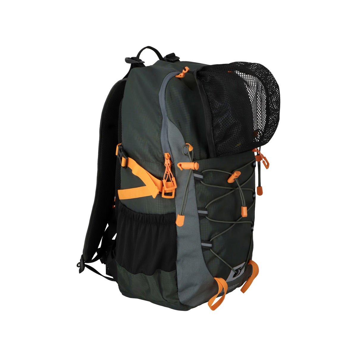 MOCHILA OUTDOOR 3 BOLSILLOS DK GRN-GRAY-ORG