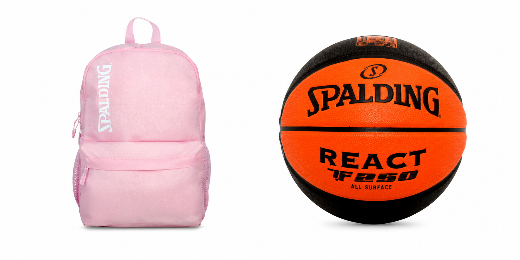 KIT MOCHILA PRISMA ROSA + BALÓN BASKETBALL TF250 SPALDING