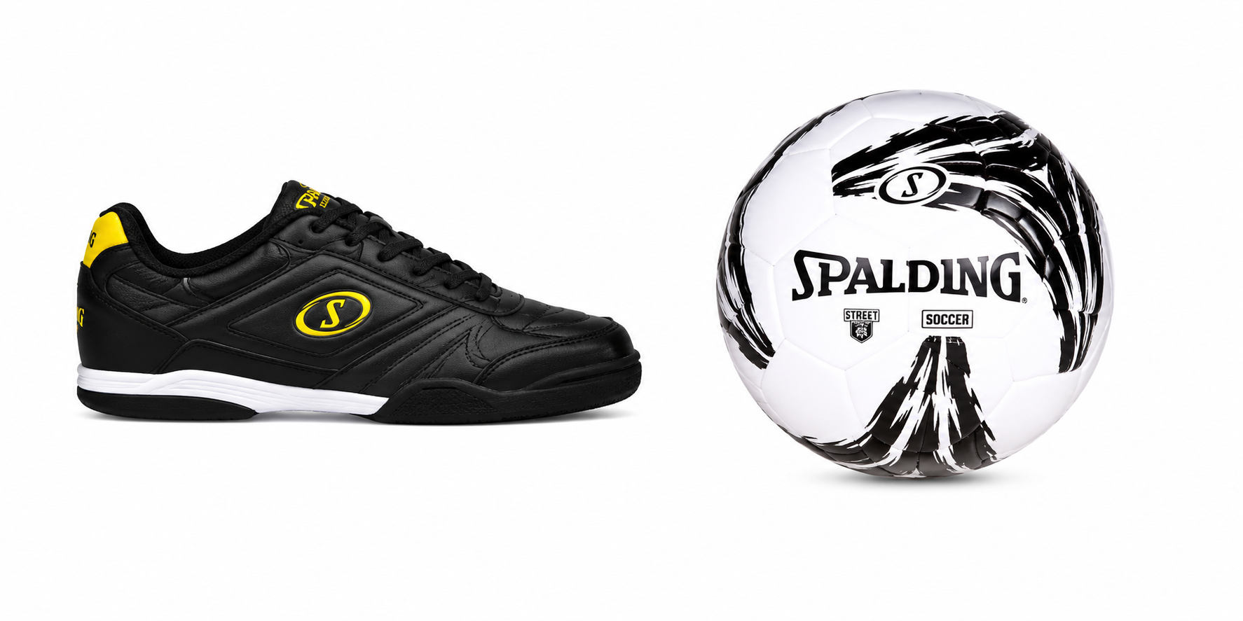 KIT ZAPATILLAS BABY FÚTBOL GOAL + BALÓN FÚTBOL TF100 SPALDING