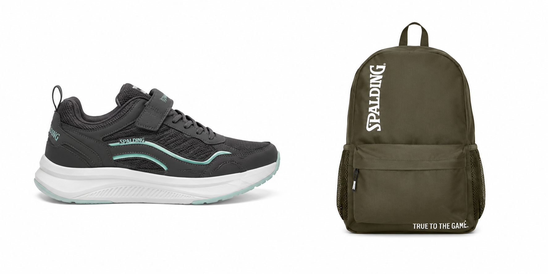 KIT ZAPATILLAS RUNNING CIRCUIT KIDS + MOCHILA PRISMA VERDE SPALDING