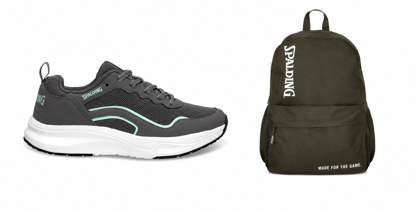 KIT ZAPATILLAS RUNNING CIRCUIT KIDS + MOCHILA PRISMA VERDE SPALDING