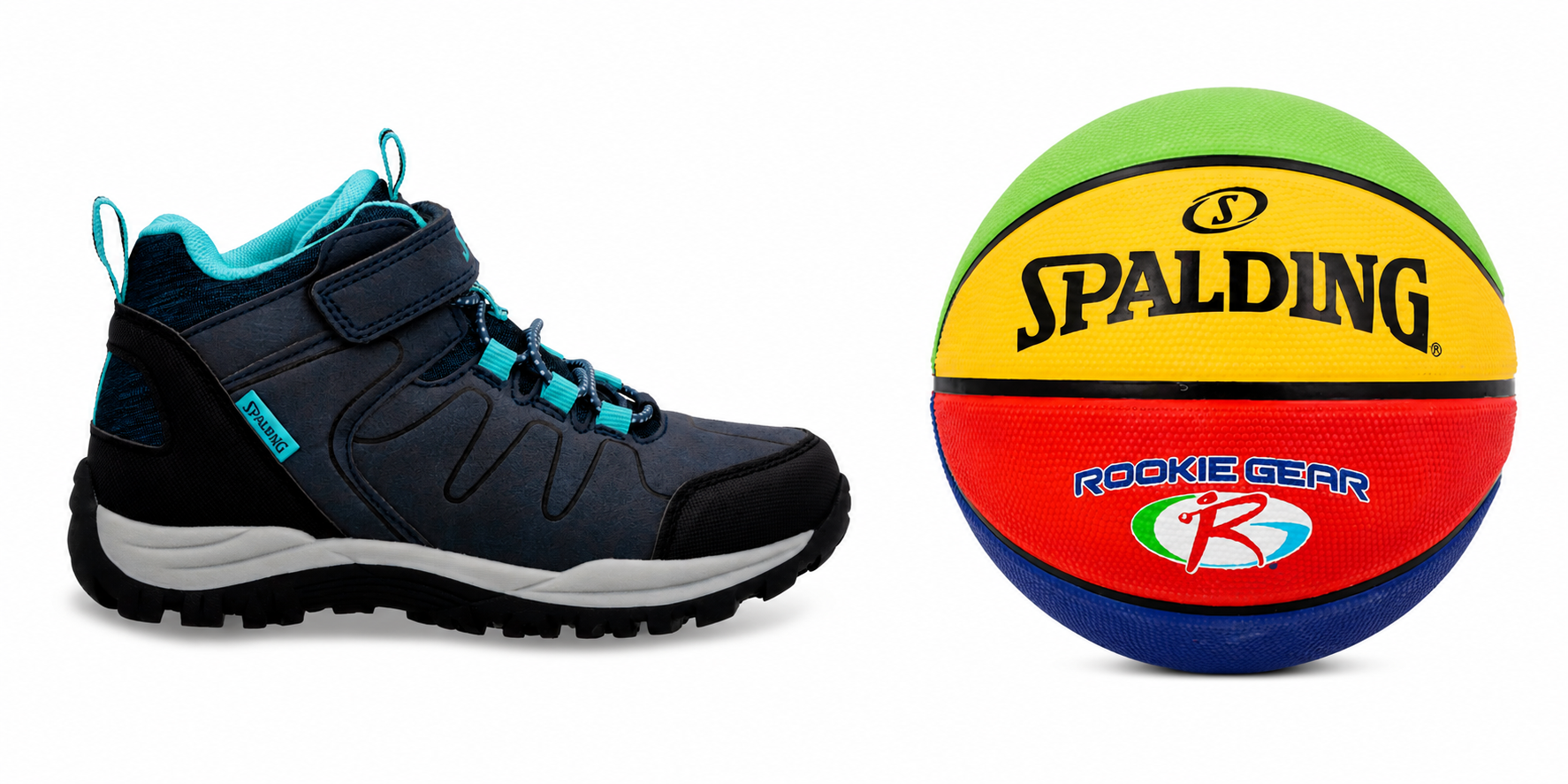 KIT ZAPATILLAS OUTDOOR AKON + BALÓN BASKETBALL ROOKIE T4 SPALDING