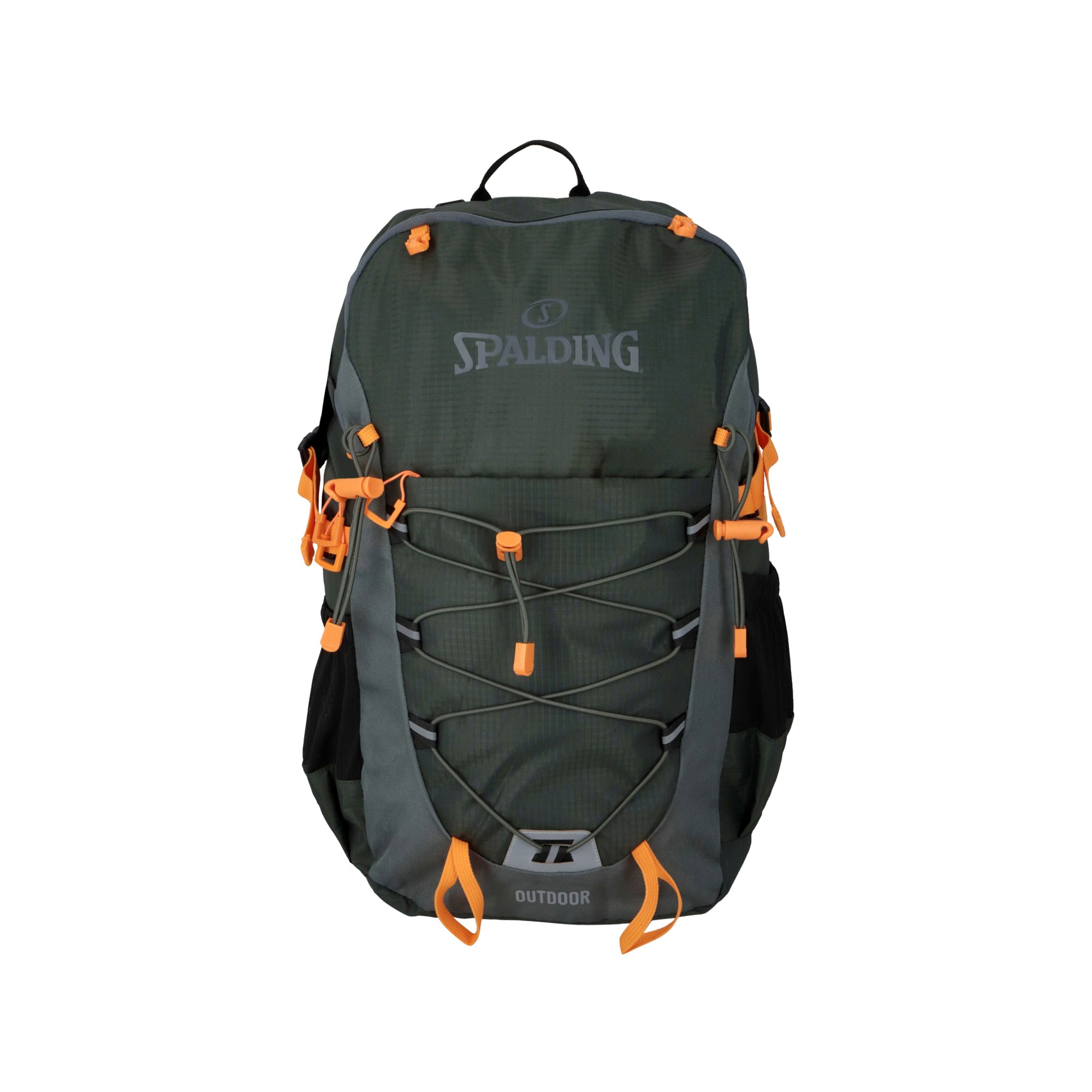 MOCHILA OUTDOOR 3 BOLSILLOS DK GRN-GRAY-ORG