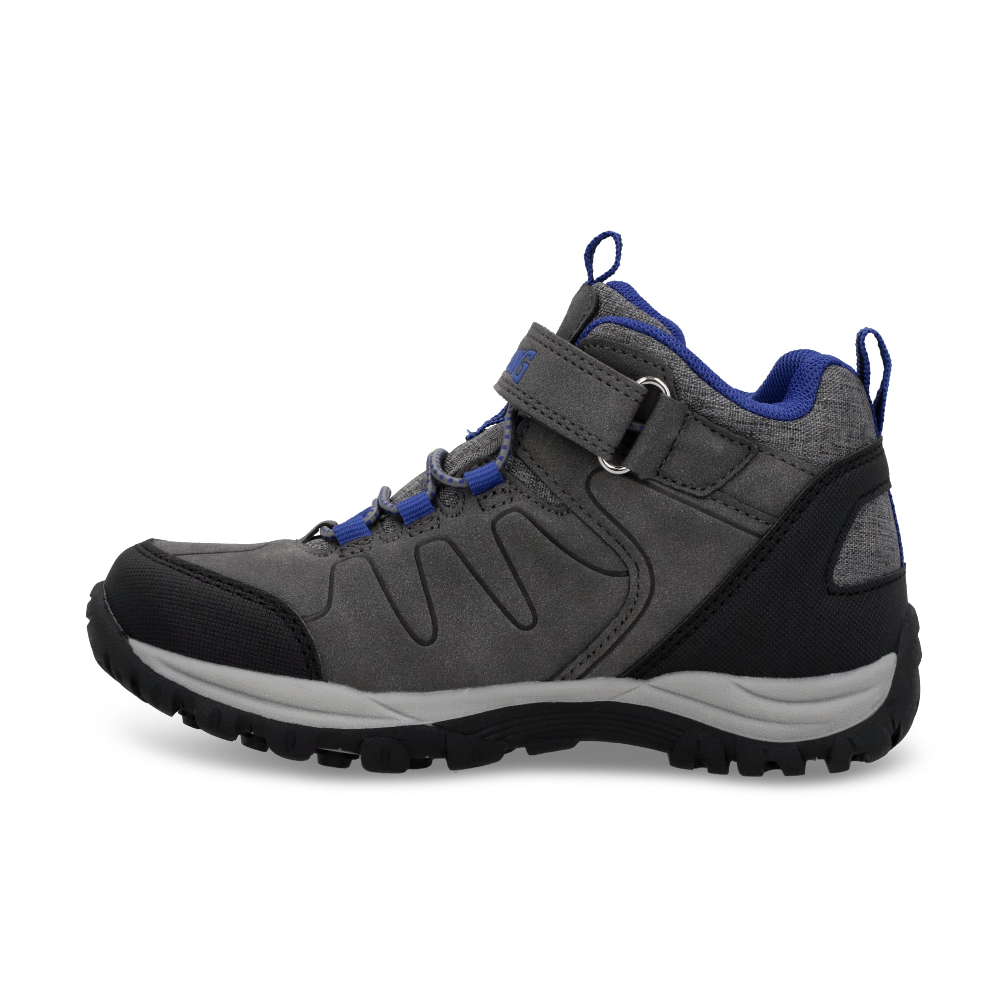 ZAPATOS OUTDOOR AKON KIDS GRIS - AZUL