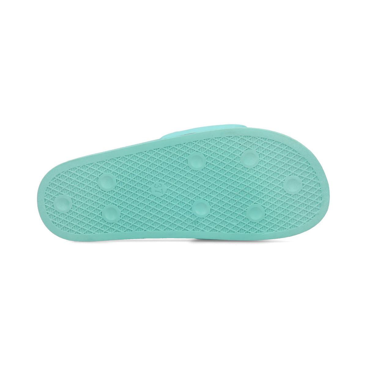 Sandalia Spalding Logo Slide Jr. Aqua/Blanco