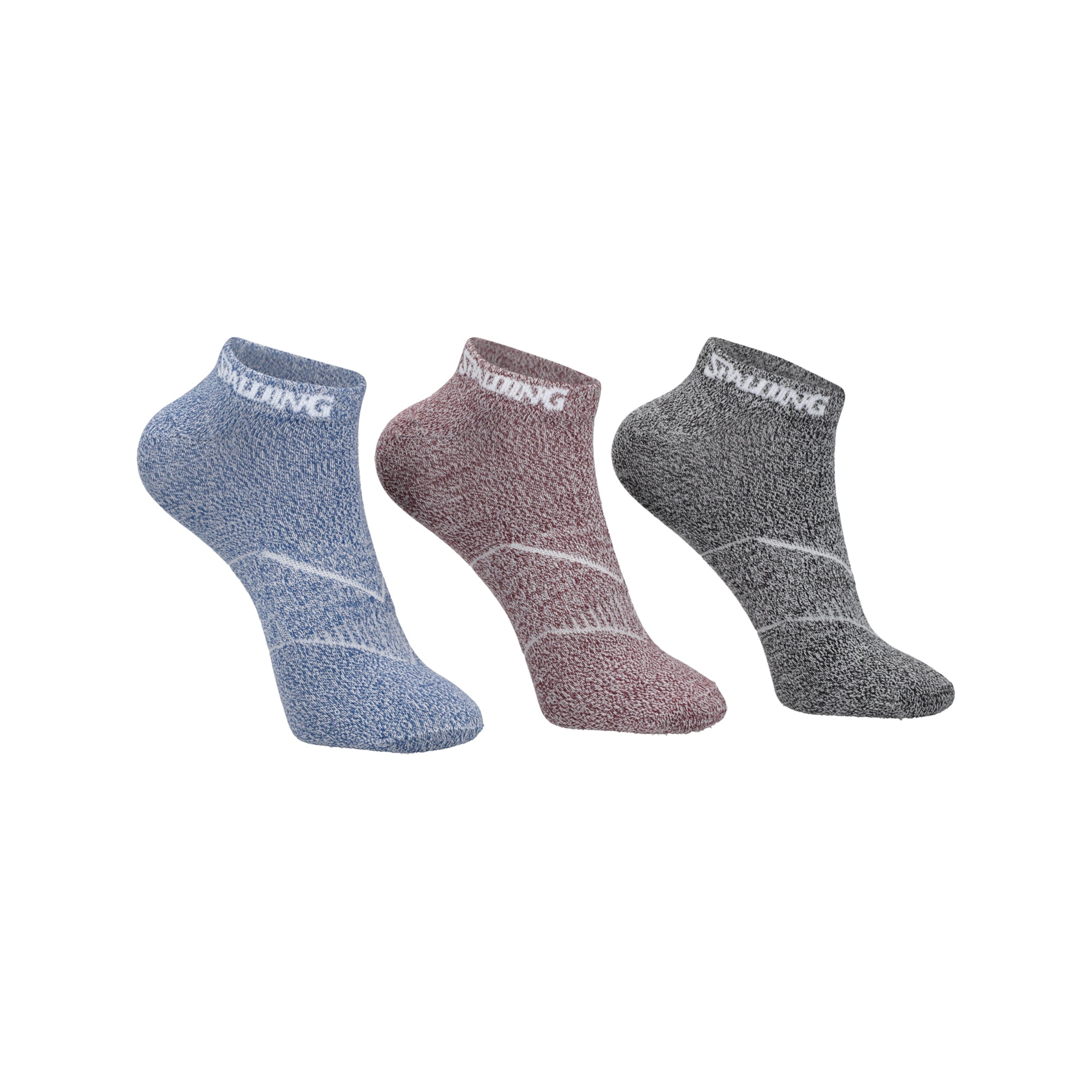 CALCETINES TRIPACK SPALDING CORTOS MIXED 28-34 B-N-A