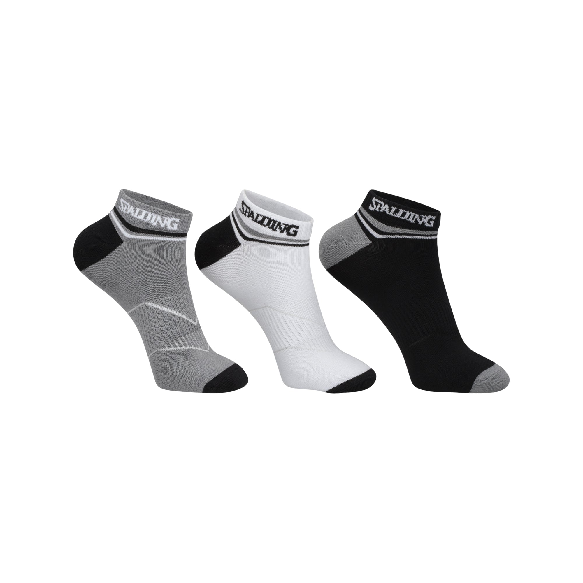 CALCETINES TRIPACK SPALDING CORTOS LINEAS 35-39 BGN