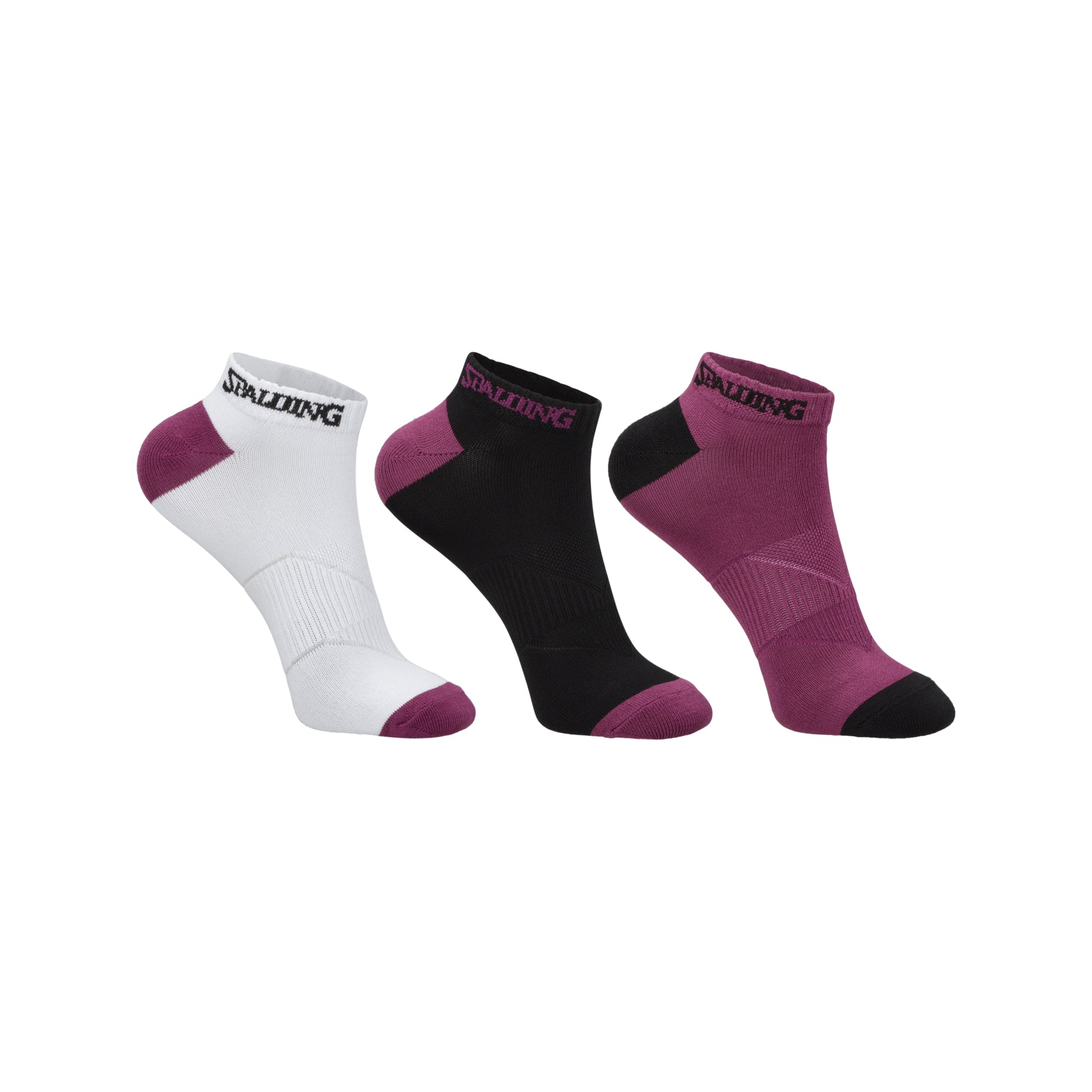 CALCETINES TRIPACK SPALDING CORTO PUNTA TALON 35-39 PNNPB